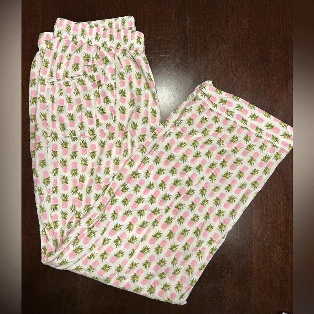 Victoria's Secret Pink and Green Pineapple Pajama Pants